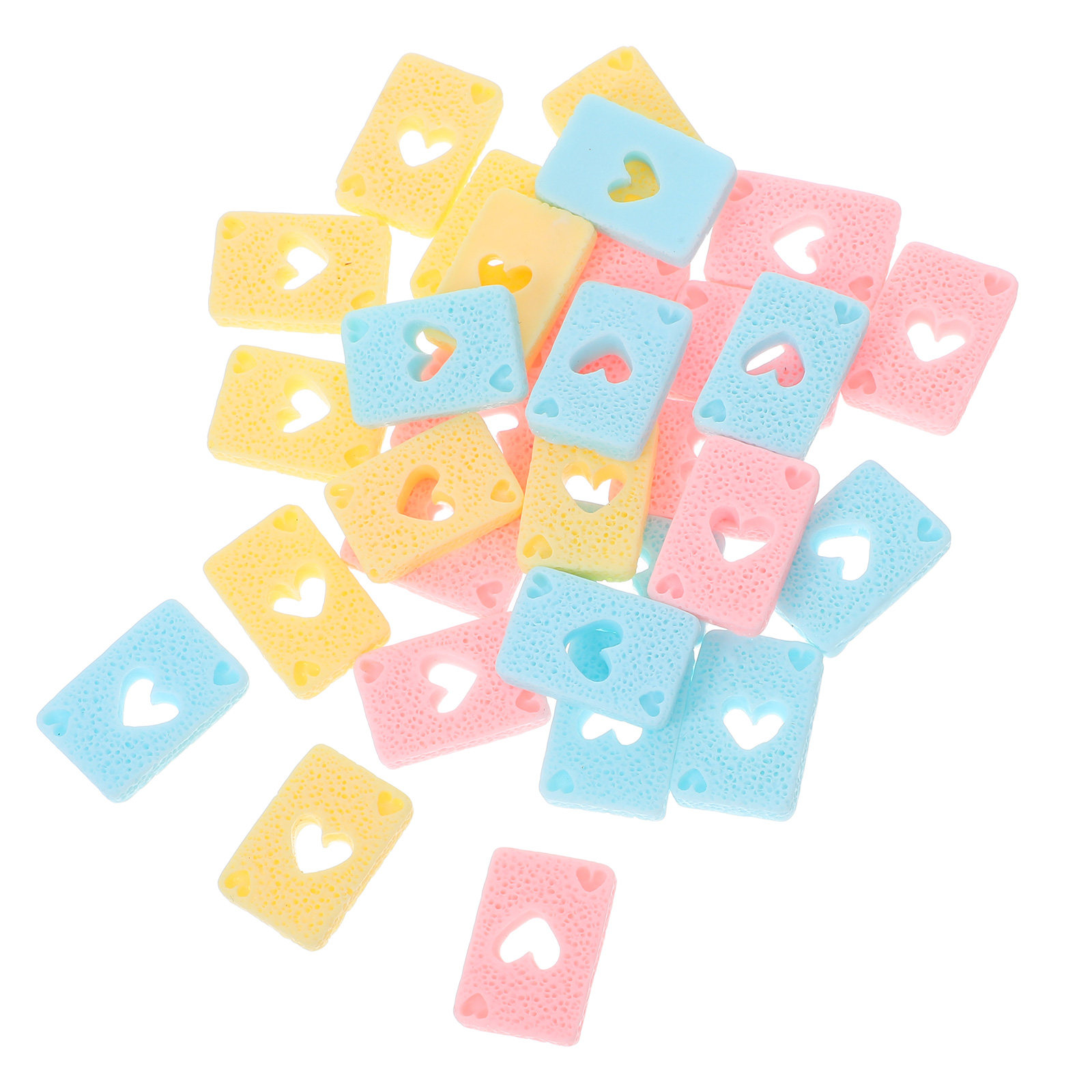 Embellishments For Scrapbooking - 30Pcs Resin Poker Charms Candy Color