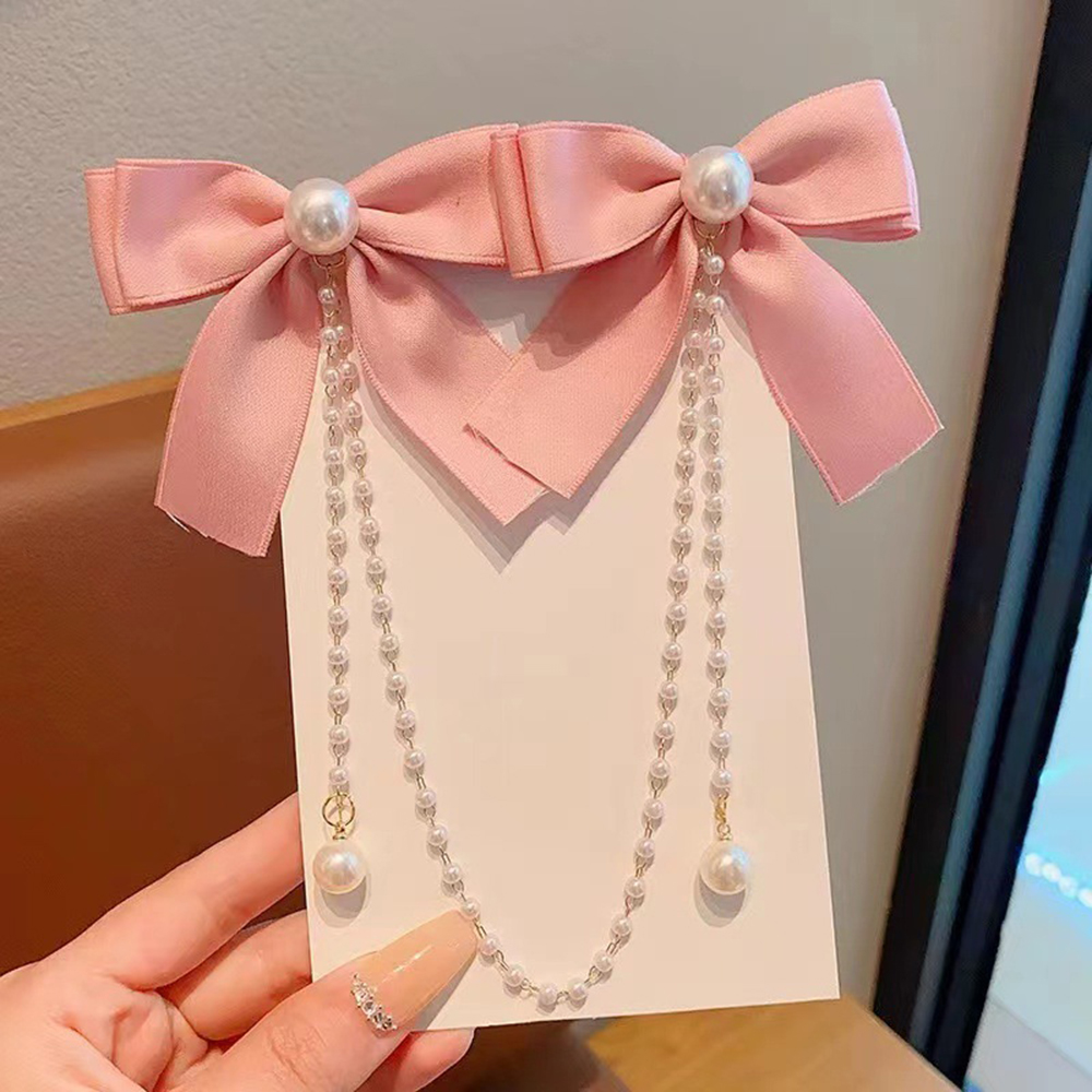Children's Bow Hair Clip Baby  - огляд і ціна Pearl Trim Chain