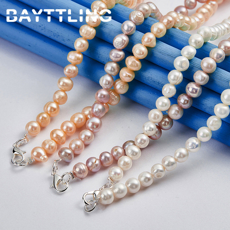 925 Sterling Silver Elegant Pe - огляд і ціна Pearl Trim Chain