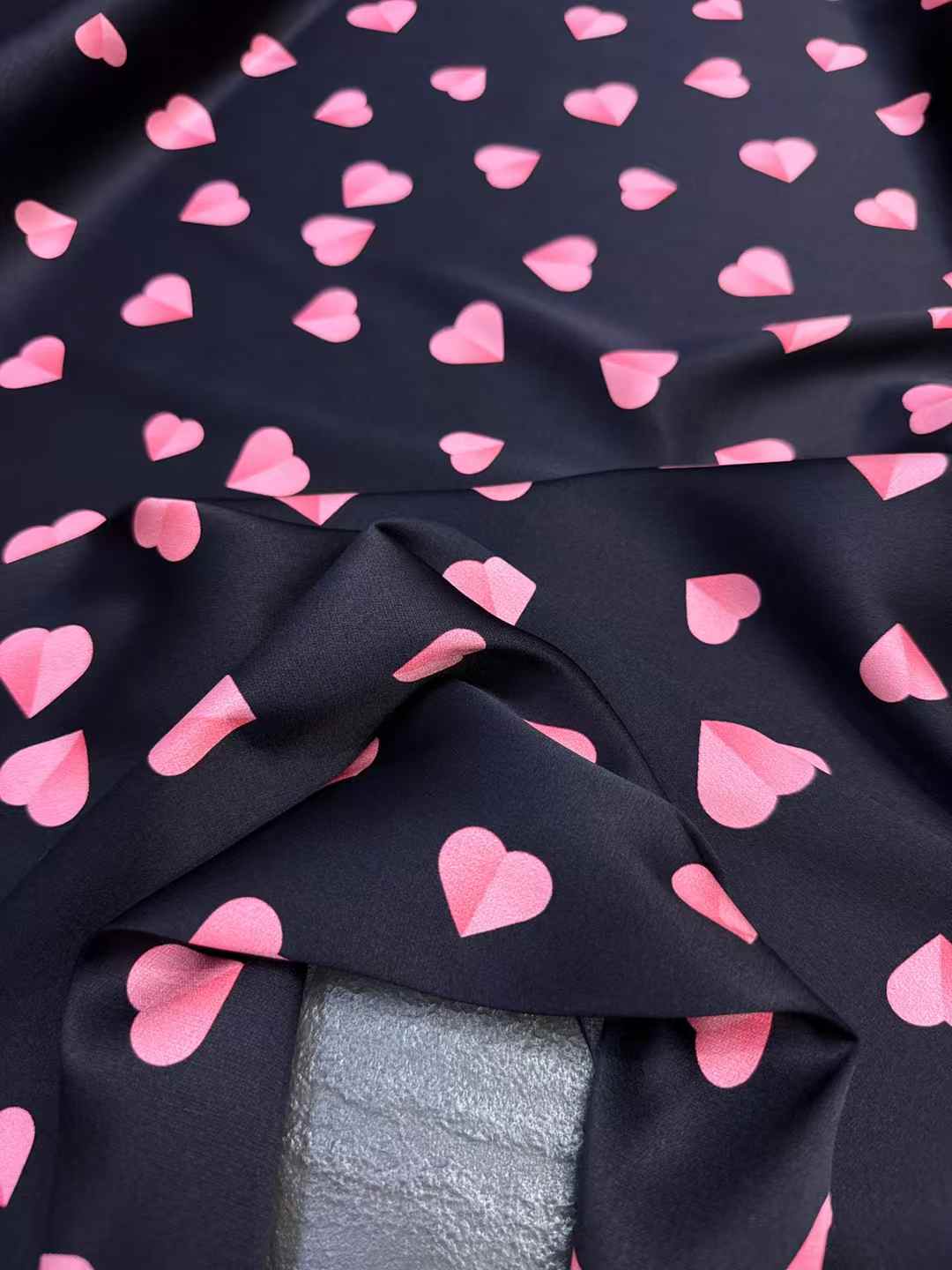 Pink Hearts Real Silk Fabric E - огляд і ціна Crystal Mesh Fabric