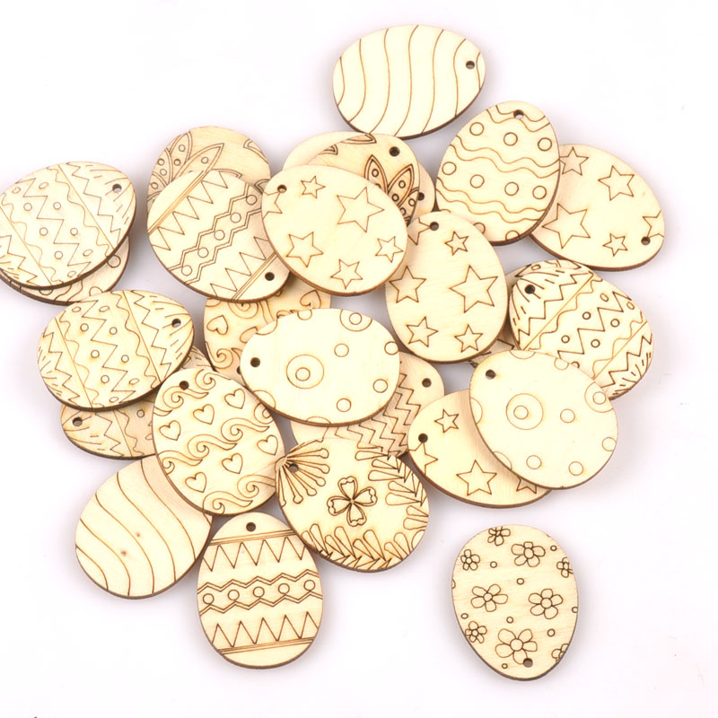 25Pcs Mixed Easter Egg Wood Cr - огляд і ціна Embellishments For Scrapbooking