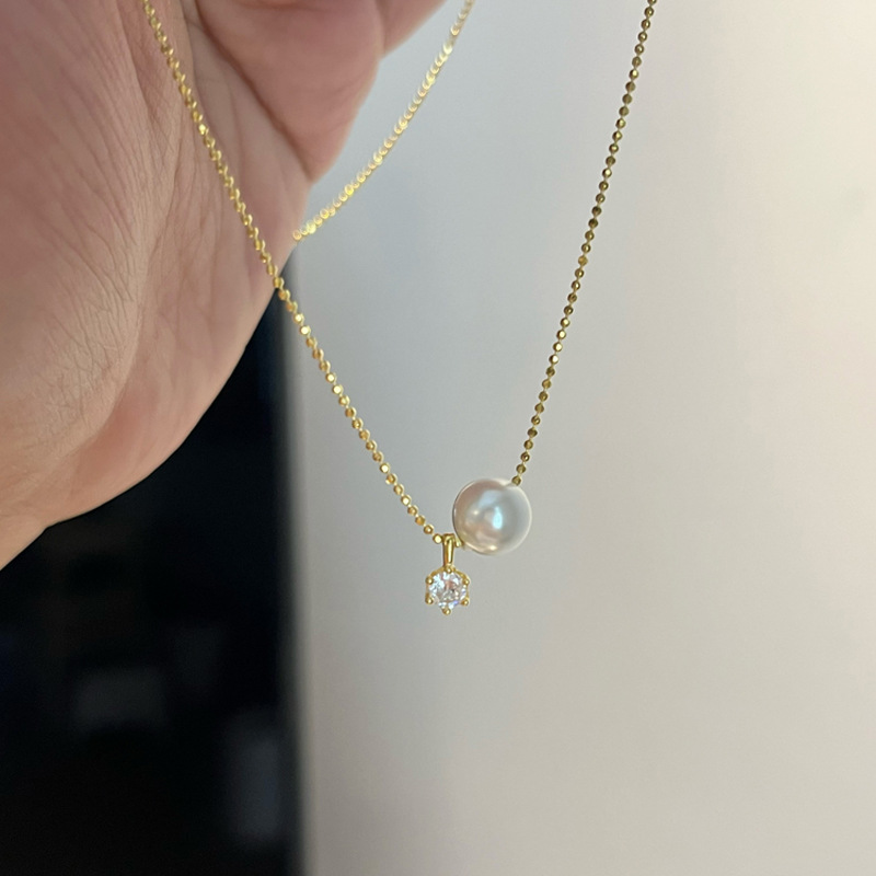 New 925 Sterling Silver Pearl  - огляд і ціна Pearl Trim Chain