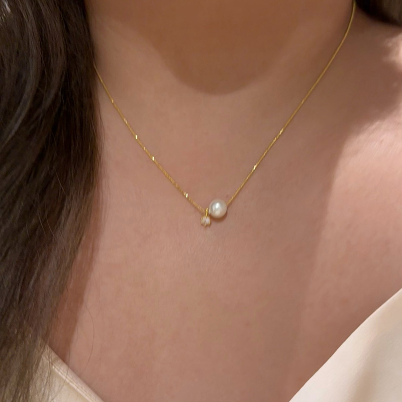 New 925 Sterling Silver Pearl  - огляд і ціна Pearl Trim Chain