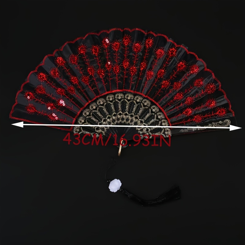 Spanish Style Folding Hand Fan - огляд і ціна Tassel Fringe Trim
