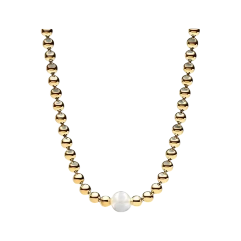 New S925 Silver Lock with Pear - огляд і ціна Pearl Trim Chain