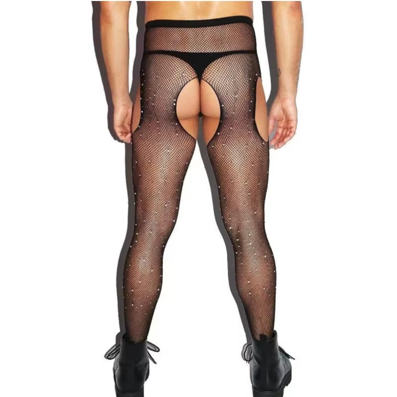 Men Hosiery Open Crotch Fishne - огляд і ціна Crystal Mesh Fabric