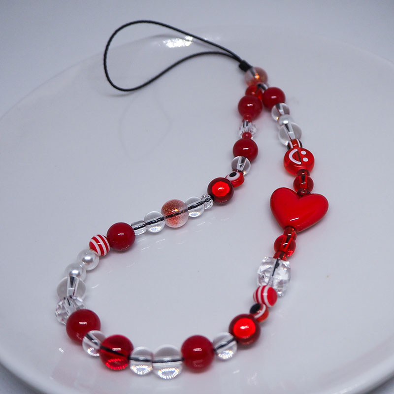 Red Clear Mobile Y2k Phone Cha - огляд і ціна Pearl Trim Chain