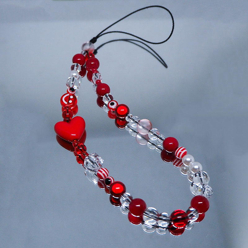 Red Clear Mobile Y2k Phone Cha - огляд і ціна Pearl Trim Chain