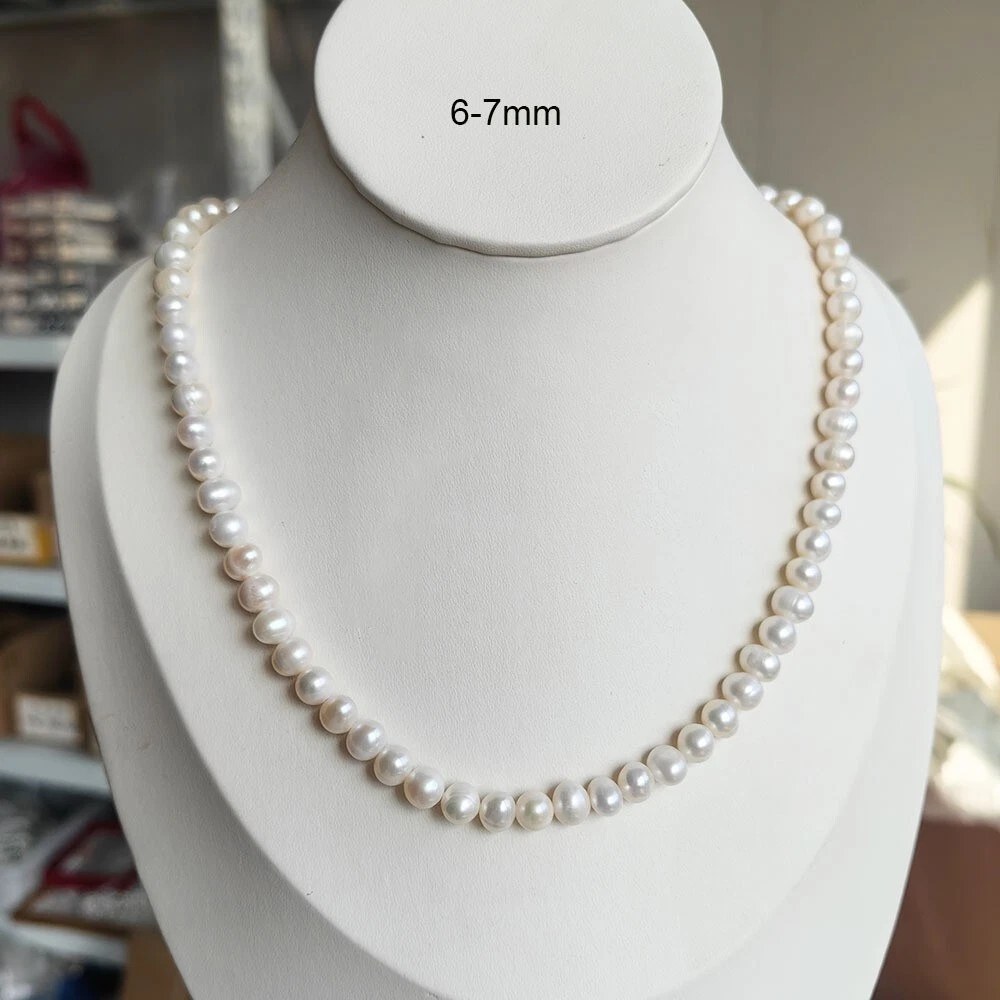 Natural Pearl Necklace Akoya A - огляд і ціна Pearl Trim Chain