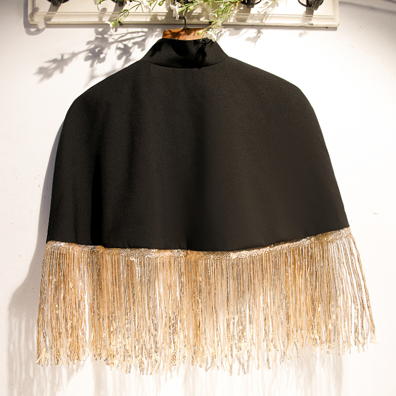 Women's Spring Summer Black Co - огляд і ціна Tassel Fringe Trim